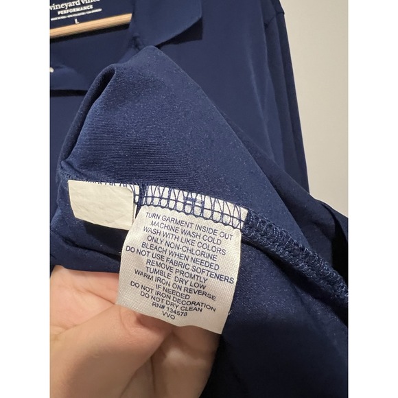 Vineyard Vines Men's Long Sleeve Performance Top Navy Blue Size Large - Picture 5 of 5